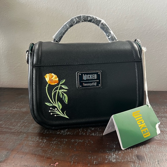 WICKED - I Feel Wicked Loungefly Embroidered Black Handbag - Picture 3 of 8